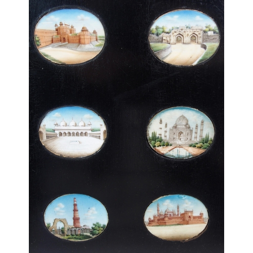 10 - A SET OF SIX INDIAN IVORY OVAL MINIATURES