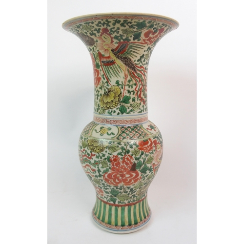 103 - A CHINESE WUCAI BALUASTER VASE