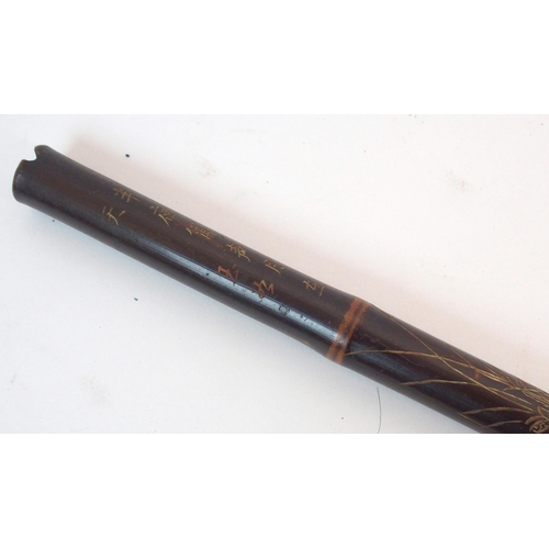 110 - TWO CHINESE BAMBOO OPIUM PIPES