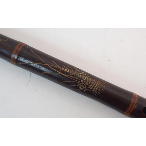 110 - TWO CHINESE BAMBOO OPIUM PIPES