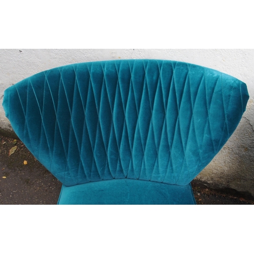 1133 - A PAIR OF CULTURE VULTURE BLUE FAN CHAIRS