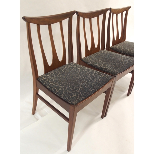 1138 - A SET OF SIX NATHAN MID-CENTURY TEAK DINING CHAIRS