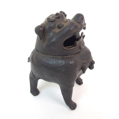 114 - A CHINESE COAL CARVING OF A CAT