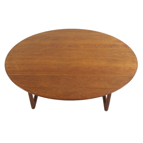 1141 - A FRANCE AND DAVERKOSEN CIRCULAR TEAK COFFEE TABLE