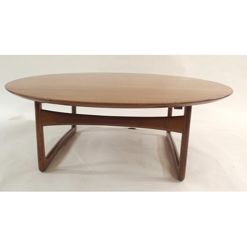 1141 - A FRANCE AND DAVERKOSEN CIRCULAR TEAK COFFEE TABLE