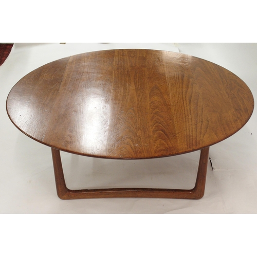 1141 - A FRANCE AND DAVERKOSEN CIRCULAR TEAK COFFEE TABLE