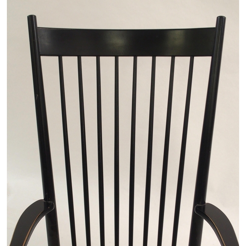 1142 - A HANS WEGNER BLACK ROCKING CHAIR