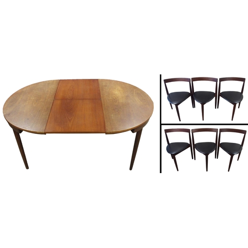 1147 - A MID-CENTURY HANS OLSEN FOR FREM ROJLE TEAK EXTENDING DINING TABLE