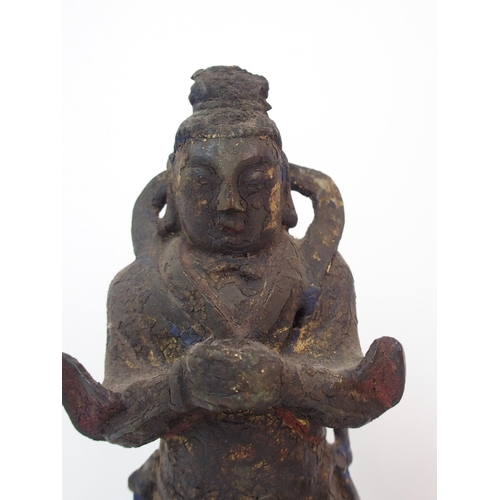 116 - A CHINESE BRONZE MODEL OF BUDDHA AS A CHILD