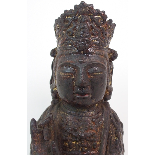 117 - A CHINESE BRONZE MODEL OF GUANYIN