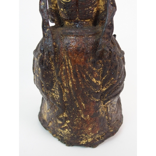 117 - A CHINESE BRONZE MODEL OF GUANYIN