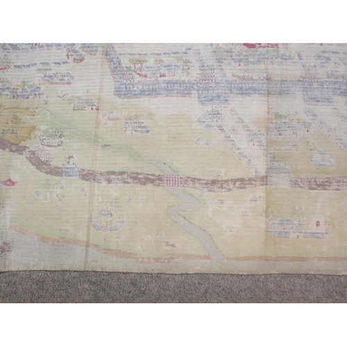 124 - A CHINESE HAND PRINTED MAP OF MUKDEN