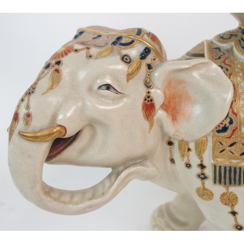 136 - A SATSUMA ELEPHANT CENSER