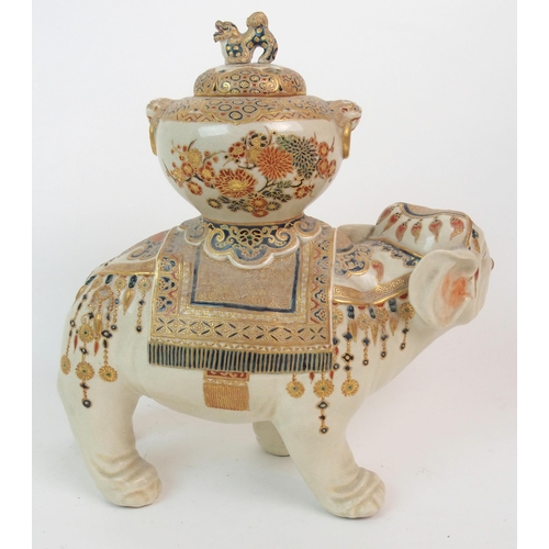 136 - A SATSUMA ELEPHANT CENSER