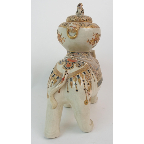 136 - A SATSUMA ELEPHANT CENSER