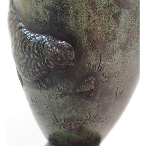 138 - A CHINESE BRONZE LOBED BALUSTER VASE