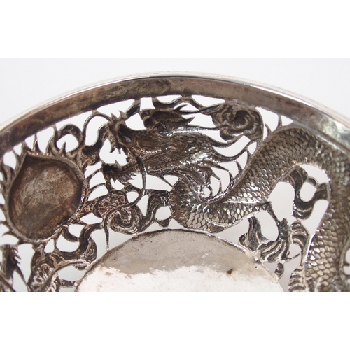 14 - A CHINESE SILVER PIERCED BOWL