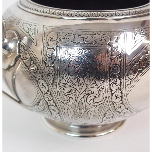 155 - *WITHDRWAN* A VICTORIAN THREE-PIECE SILVER TEA SERVICE