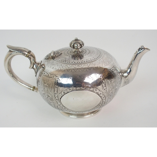 155 - *WITHDRWAN* A VICTORIAN THREE-PIECE SILVER TEA SERVICE