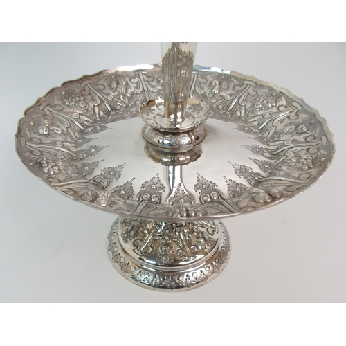 158 - A VICTORIAN SILVER EPERGNE