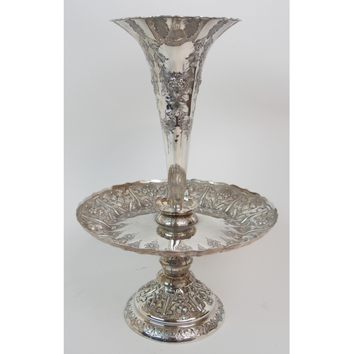 158 - A VICTORIAN SILVER EPERGNE