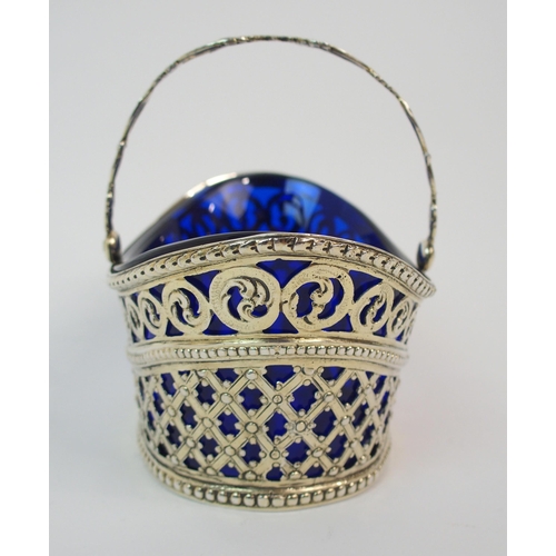 163 - A CONTINENTAL SILVER SUGAR BASKET