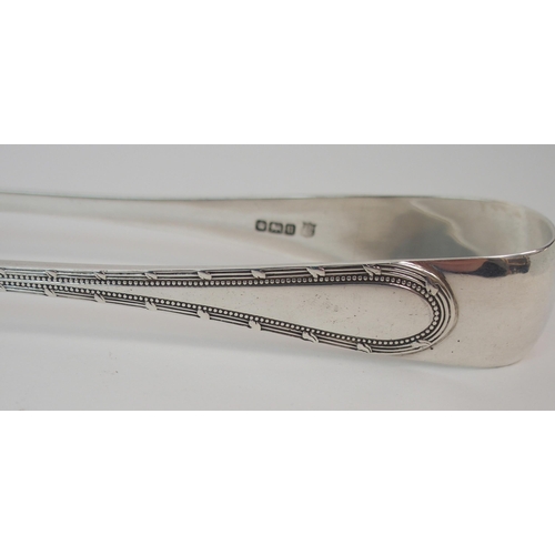 164 - A PAIR OF SILVER ASPARAGUS TONGS