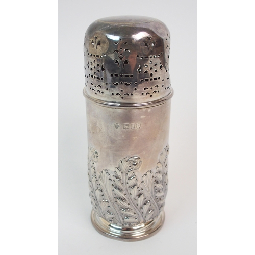 169 - A VICTORIAN SILVER SUGAR CASTOR