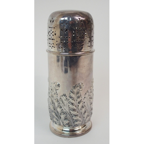 169 - A VICTORIAN SILVER SUGAR CASTOR