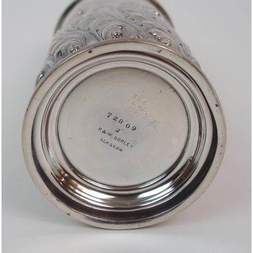 169 - A VICTORIAN SILVER SUGAR CASTOR