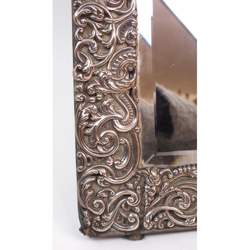 173 - AN EDWARDIAN SILVER MOUNTED EASEL MIRROR