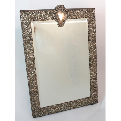 173 - AN EDWARDIAN SILVER MOUNTED EASEL MIRROR