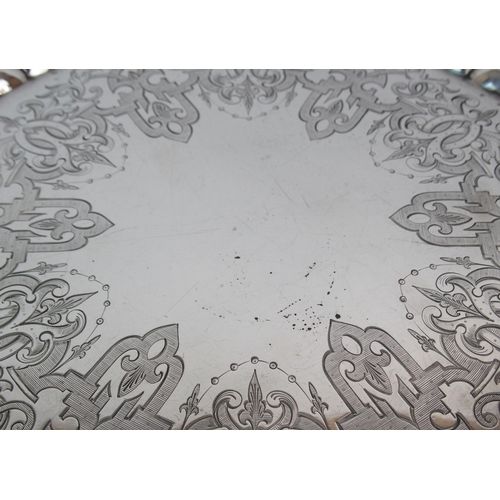 178 - A VICTORIAN SILVER SALVER