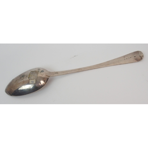 181 - A VICTORIAN SILVER BASTING SPOON