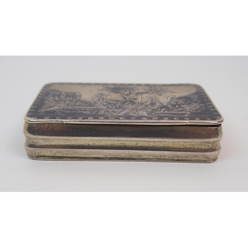 187 - A RUSSIAN SILVER NEILLO SNUFF BOX