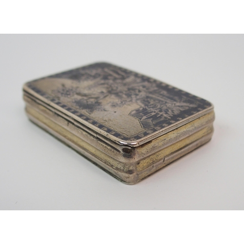 187 - A RUSSIAN SILVER NEILLO SNUFF BOX