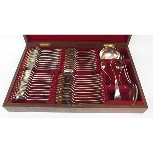 194 - A SILVER PLATED CUTLERY SET