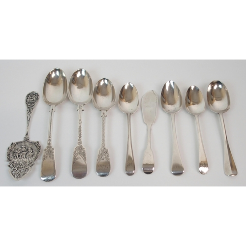 197 - A SILVER TABLESPOON BY JOSIAH WILLIAMS & CO