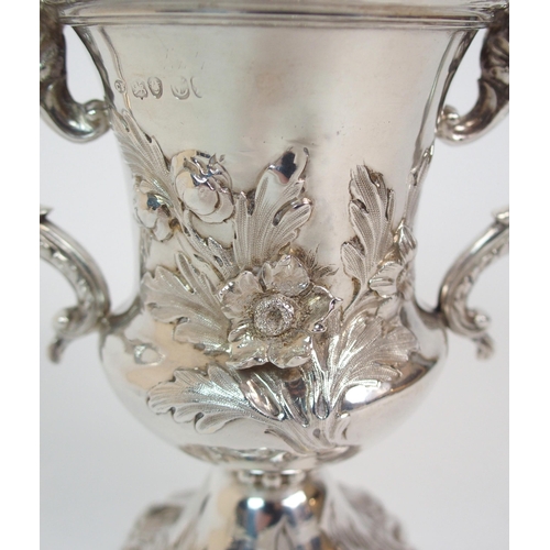 201 - A SILVER TWIN-HANDLED CUP