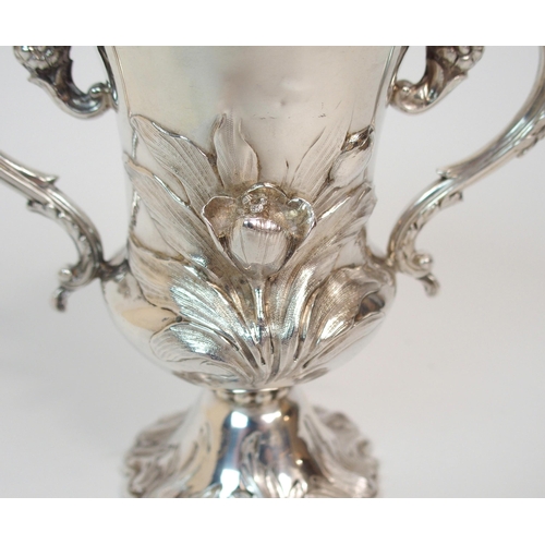 201 - A SILVER TWIN-HANDLED CUP