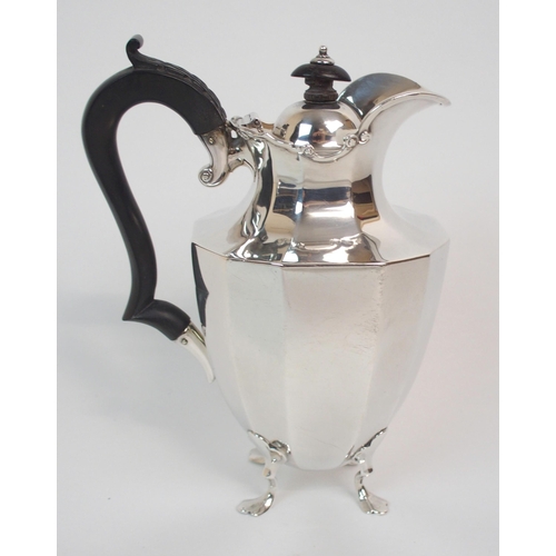 203 - A SILVER HOT WATER POT