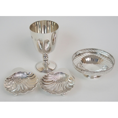 205 - A SILVER GOBLET