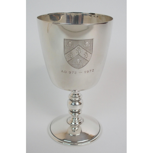 205 - A SILVER GOBLET