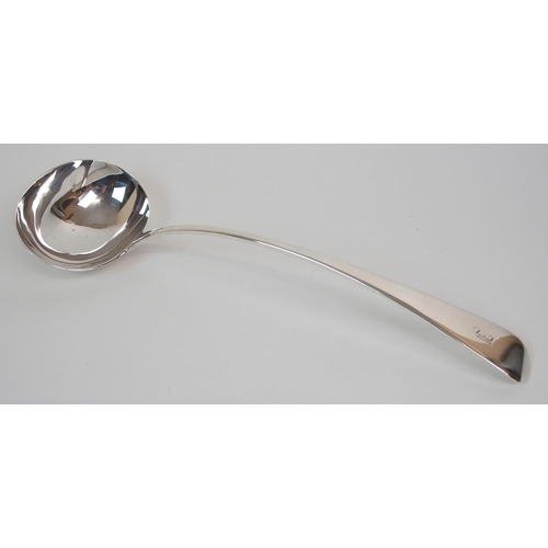 206 - A SILVER SOUP LADLE