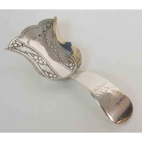 207 - A SILVER CADDY SPOON