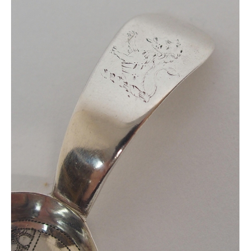 207 - A SILVER CADDY SPOON