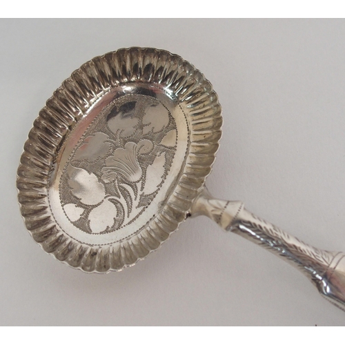 208 - A SILVER CADDY SPOON