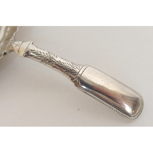 208 - A SILVER CADDY SPOON