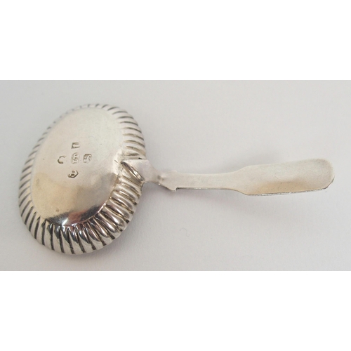 208 - A SILVER CADDY SPOON