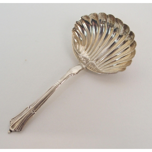 209 - A SILVER CADDY SPOON